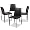 Baxton Studio Pascha Modern Black Faux Leather Upholstered Dining Chair, PK4 146-8787 - alternate 1